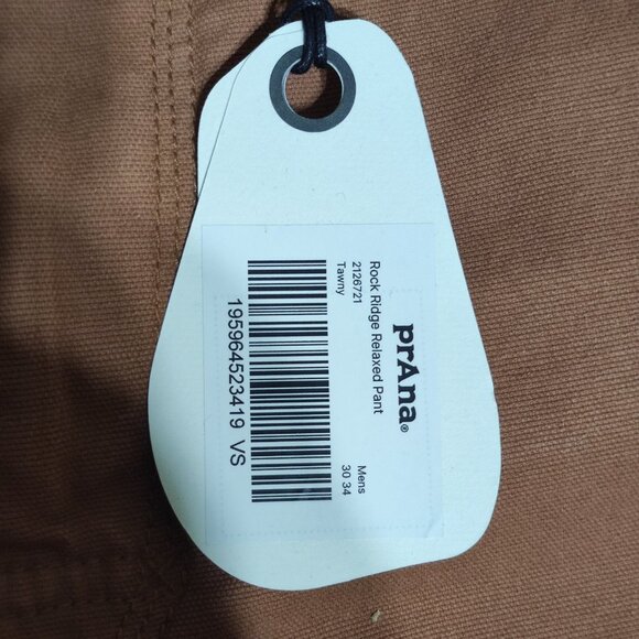 NWT prAna jeans men's 30X34 desert brown colour relaxed straight durable fabric - Picture 9 of 14